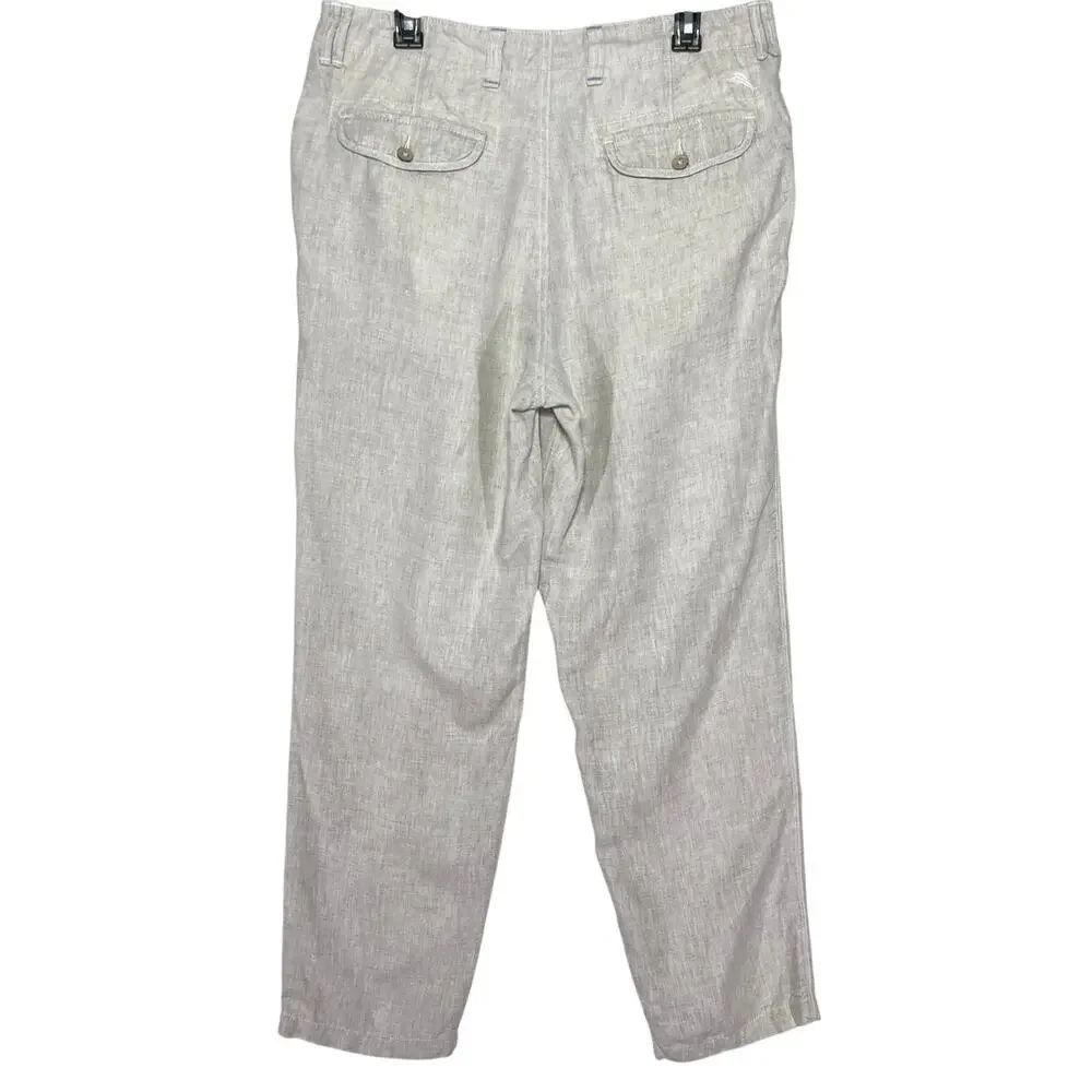 TOMMY BAHAMAS Relax Men’s Linen Straight Leg Trouser Pant 34/30